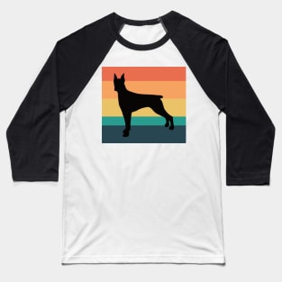 Doberman Pinscher Dog Vintage Sunset Baseball T-Shirt